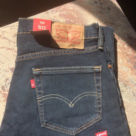 NWT Mens Levis 511 Blue Jeans Size 30 x 30 - Picture 3 of 4